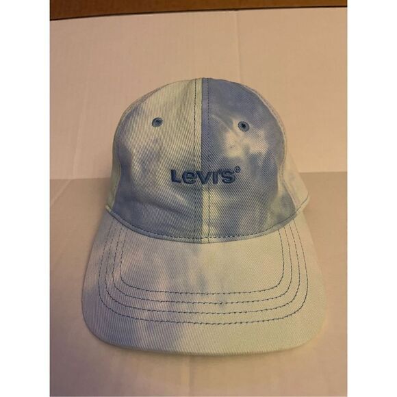 Levi’s Tie Dye Hat Women’s Blue Tonel Adjustable 100% Cotton Sports Athletic Hat - Picture 2 of 6